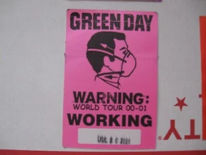Green Day Backstage Pass Warning 2001 Tour - Picture 1 of 1