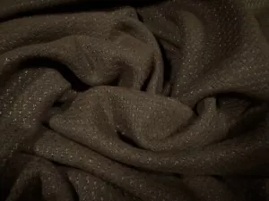 Wool Blend Tweed Coat & Jacket Fabric, Per Metre - Plain - Chocolate Brown - Picture 1 of 3