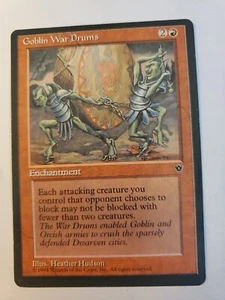 MTG Magic The Gathering Card Goblin War Drums Enchantment Red Fallen Empires - Picture 1 of 2