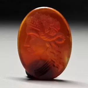 MUY HERMOSA E IMPORTANTE GEMA ROMANA GRABADA INTAGLIO QUE REPRESENTA A UNA REINA - Imagen 1 de 6