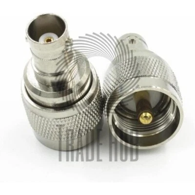 TRADE HUB- UHF / PL259 PLUG TO BNC SOCKET RF ADAPTOR DC-3 GHZ (4 PCs) - Image 1 of 3