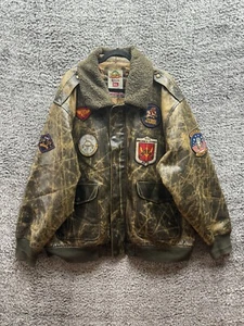 Chaqueta de cuero vintage 1988 Avirex unisex EE. UU. Top Gun Flight Garment talla 3XL - Imagen 1 de 12