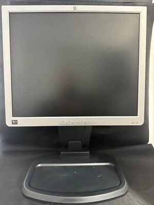 Vintage HP 1740 Monitor 17" Includes Stand And Power Cable Tested Good Condition - Image 1 of 4