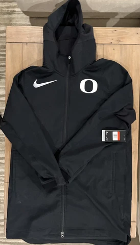 Nike Oregon Ducks Jacket Protect Men's Large Black Basketball AJ6719 Parka Cover