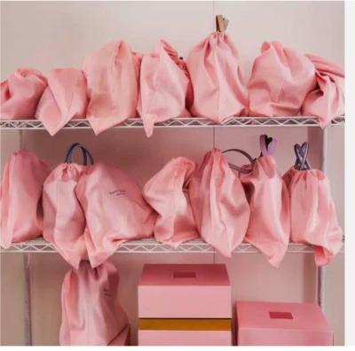 🌺🌹1 Nuevas bolsas antipolvo Kate Spade algodón con cordón 34'W X 29""H rosa Foto 1 de 2