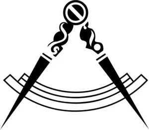 Perfect Master Masonic 1 Color Window Wall Vinyl Decal Sticker Printed - Picture 1 of 5