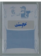 2017 LEAF PERFECT GAME VINNY TOSTI AUTO 1/1 CYAN PRINTING PLATE AUTOGRAPH