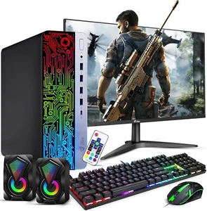 HP RGB G3 Desktop i7 Gaming PC GTX NVIDIA 32GB 2TB SSD 2TB HDD New 24" LED Wi-Fi - Picture 1 of 11