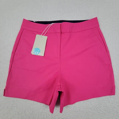 Boden Bright Pink Chino Shorts Womens US 2 4" Measures 26 x 4 Flat Front New - Image 1 of 4
