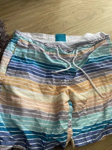 Mens Bright Cedar wood Beach Shorts Medium - Picture 1 of 5