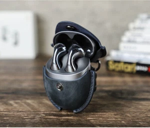 Pouch Protection Genuine Leather Storage Bag Earphone Case For Huawei FreeBuds 5 - Picture 1 of 14