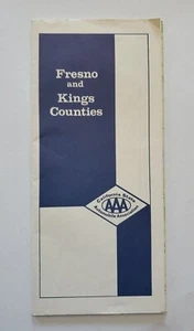 Vintage 1978 California Triple A Road Map - Fresno & Kings Counties - Picture 1 of 5