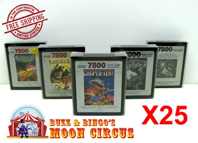 25x FUNDA CAJA PROTECTORA DE PLÁSTICO TRANSPARENTE PARA CARTUCHOS DE JUEGO ATARI 7800 Foto 1 de 4