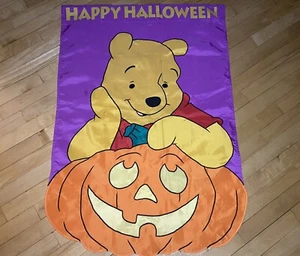 Disney Winnie The Pooh Halloween Pumpkin Jack-o-Lantern Yard Flag Decor - Picture 1 of 3
