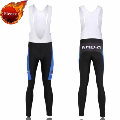 Calça de ciclismo masculina de inverno acolchoada de lã tema meia-calça Discovery Channel - Imagem 1 de 4