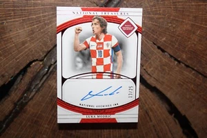 TARJETA DE TINTA DE ARCHIVO LUKA MODRIC PANINI NATIONAL TREASURES 2022 13/25 RUBÍ - Imagen 1 de 2