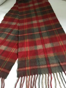 Schal René Lezard – Kaschmir 100% – Made in Italy – Karo Rot Grün Beige kariert - Bild 1 von 5