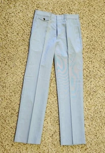 men's pants 28 blue stripe cotton blend vintage 1980s NOS - Picture 1 of 7