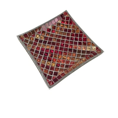 Yankee свеча красное золото мозаика стекла квадратный декоративное блюдо подложка 2012 - Изображение 1 из 4
