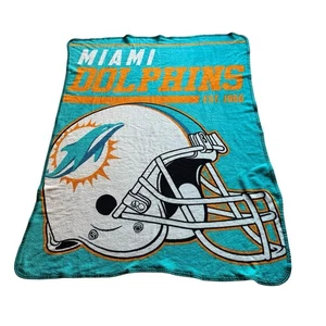 Miami Dolphins Grafik Überwurf Decke Wandteppich Northwest Company Football Helm - Bild 1 von 4