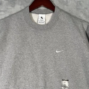 Nike Sweatshirt Mens Medium Tall MT Gray Crewneck Pullover Swoosh NRG CV0554-063 - Picture 1 of 9