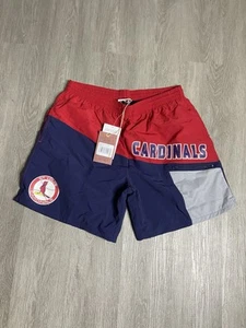 St Louis Cardinals Nylon Utility Shorts Mens Size Large Blue NWT MLB Baseball - Picture 1 of 5