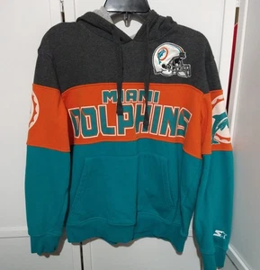 Vintage Starter NFL Miami Dolphins Sweatshirt Hoodie Erwachsene Gr. Medium 🐬🐬🐬🐬  - Bild 1 von 5