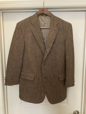 Abrigo Deportivo JPress Vintage 43L Marrón Harris Tweed Hecho en EE. UU. Foto 1 de 4