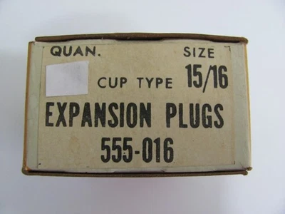 Caja Dorman Original Cantidad de 6 15/16 Enchufes de Expansión de Congelación Tipo Taza 555-016 Enchufe Foto 1 de 3