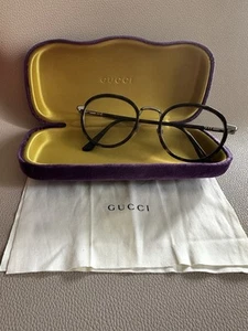 Gucci Damen Brille Brillengestell Braun Metall Silber - Bild 1 von 9