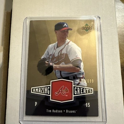 2006 Upper Deck Amazing Greats Gold #AG-TH Tim Hudson /699 Braves Baseball Card - Image 1 of 3