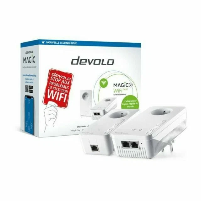 Devolo CPL Magic 2 WiFi Next Boitier d’Internet, Kit de Démarrage 2.4 Gb/s (8618)