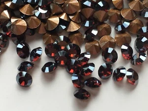 Swarovski #1012 Burgundy Champagne Special Coated Rhinestone 12ss 3mm x45 CRAFT  - Picture 1 of 7