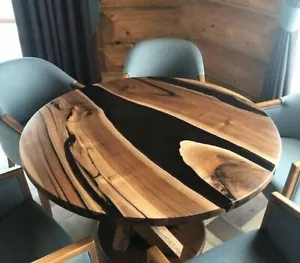 54" Modern Round Epoxy Resin Table Top - Kitchen Table - Artistic Furniture - Picture 1 of 6