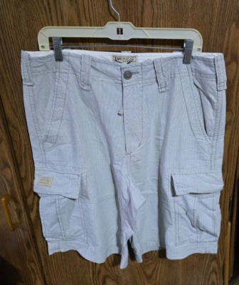 American Living Gray Striped Shorts Size 34 - Image 1 of 3