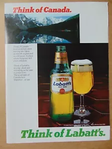 1980 Labatt's Beer Think of Canada vintage art print ad - Picture 1 of 1