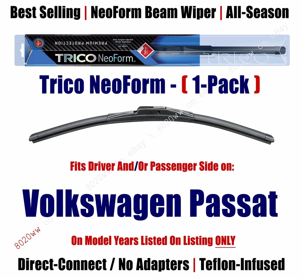 (Qty 1) Premium NeoForm Wiper Blade fits 1990-2001 Volkswagen VW Passat 16210 - Image 1 of 1