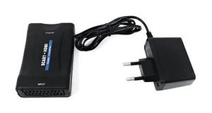 Adattatore Convertitore Da SCART A HDMI Femmina Femmina X TV LCD Moderne SmartTV - Foto 1 di 6