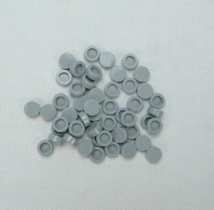 LEGO ~ 1x1 round tile #98138 ~ LIGHT BLUISH GRAY (Medium Stone)~ 50 pcs ~ new - Picture 1 of 1