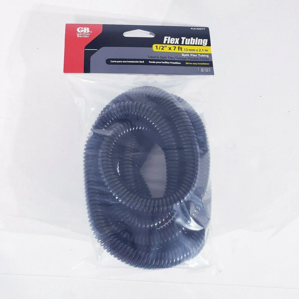 Gardner Bender GB Corrugated Polyethylene Split Flex Tubing 1/2" x 7ft FLX-5007T - Image 1 of 4