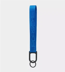 New Genuine Porsche 911 GT3 Door Pull Key Ring Keychain Strap Blue Lanyard - Picture 1 of 3