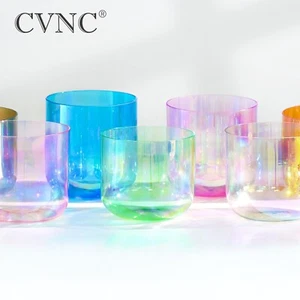 CVNC 6 Pulgadas Chakra Alquimia Color Cósmico Cristal Transparente Cantor Cuenco Sonido Sanación - Imagen 1 de 37