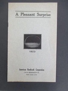 A PLEASANT SURPRISE 1923 American Reedcraft Catalog, Illustrated Basket Weaving - Picture 1 of 3