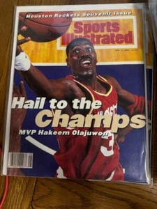 July 4, 1994 Hakeem Olajuwon Houston Rockets Variant Sports Illustrated NO LABEL - Picture 1 of 1