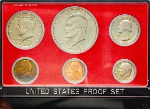 1976-S USA PROOF SET 6 COINS BEAUTIFUL CHOICE GEM COLOR BU UNC TONED (DR) Cover