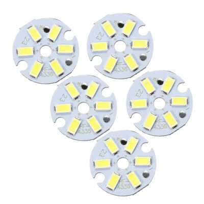 5Stk LED Emitting Diode Highlight Lamp Panel LED Platine 3W 5730 6500K Reinweiß - Bild 1 von 4