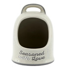 Salt Pig Canister Jar Kitchen Dispenser Ceramic Holder Storage Table Home Grey