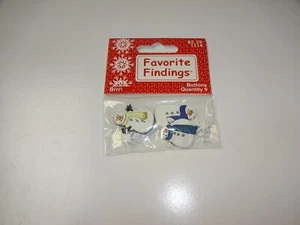 Favorite Findings Holiday Buttons Brrr! Snowmen & Snowflakes Set Of 9 - Picture 1 of 2