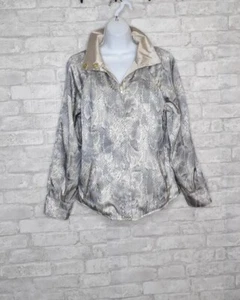Chico's Zenergy Snakeskin Full Zip Reversible Jacket Shinny Size 0 Small / 4 - Picture 1 of 19