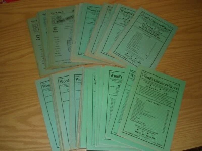 Wood's Checker Player lot of 40 vintage issues 1941-1946 Rex B. Wood/rare - Image 1 of 4
